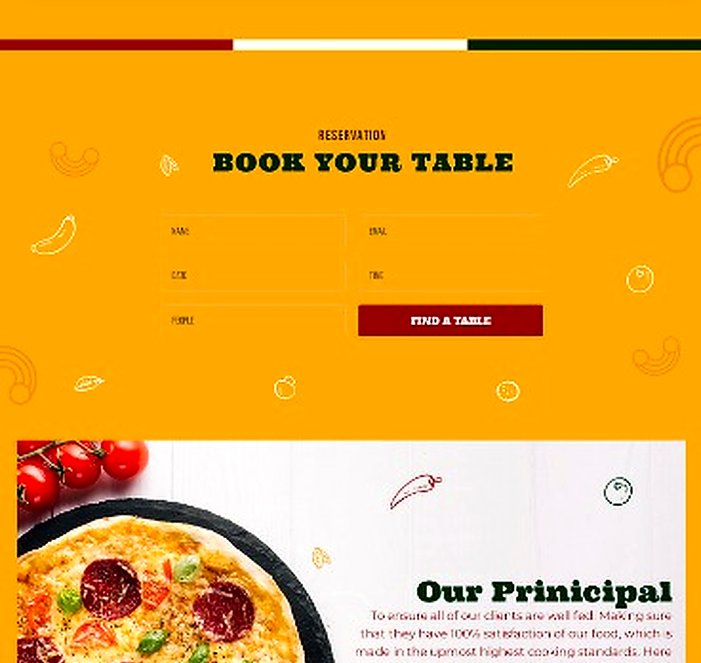 Clear menu and favourites presentation