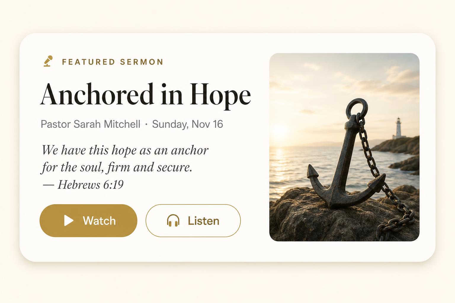 Anchored in Hope — Church Community App