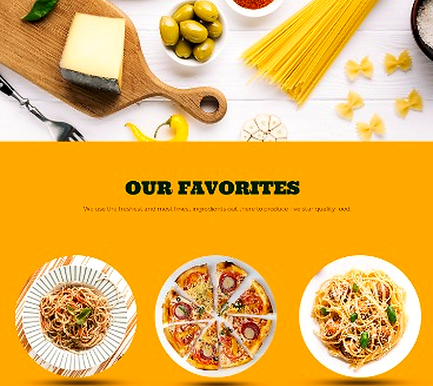 Bold restaurant hero visual direction