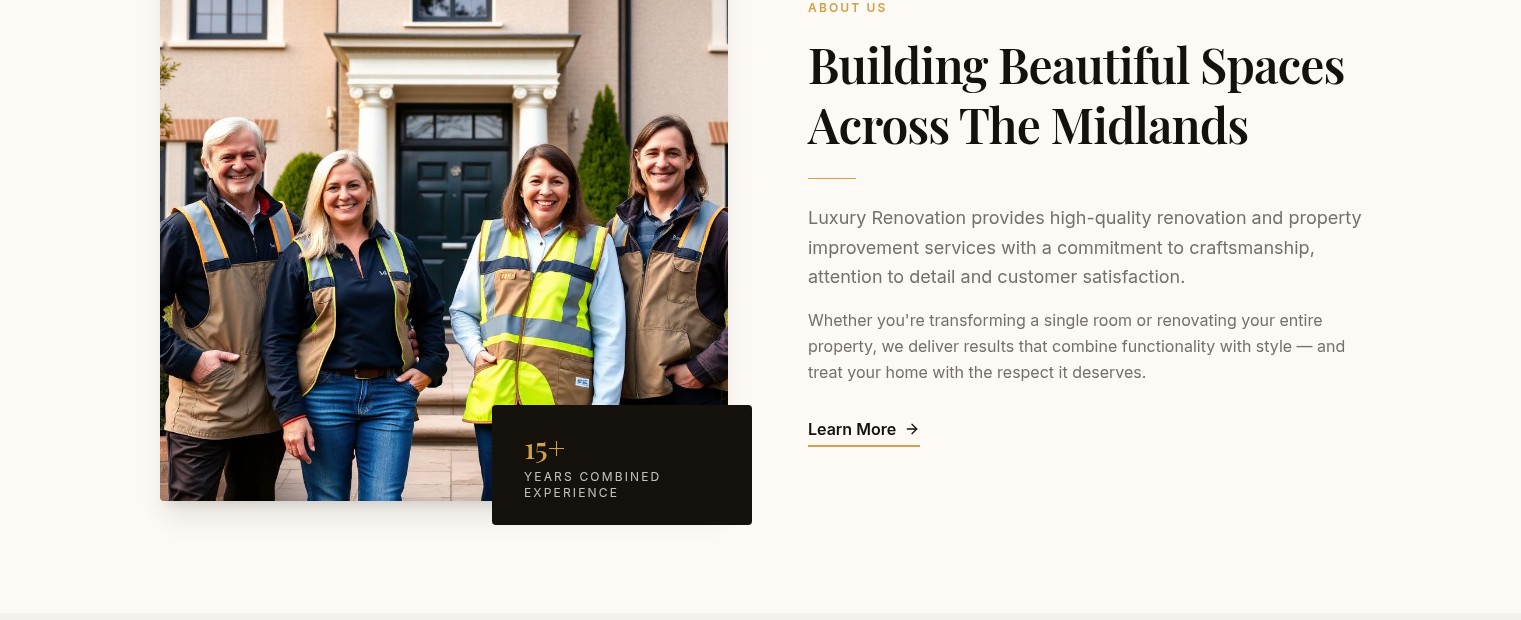 About — Luxury Renovation website